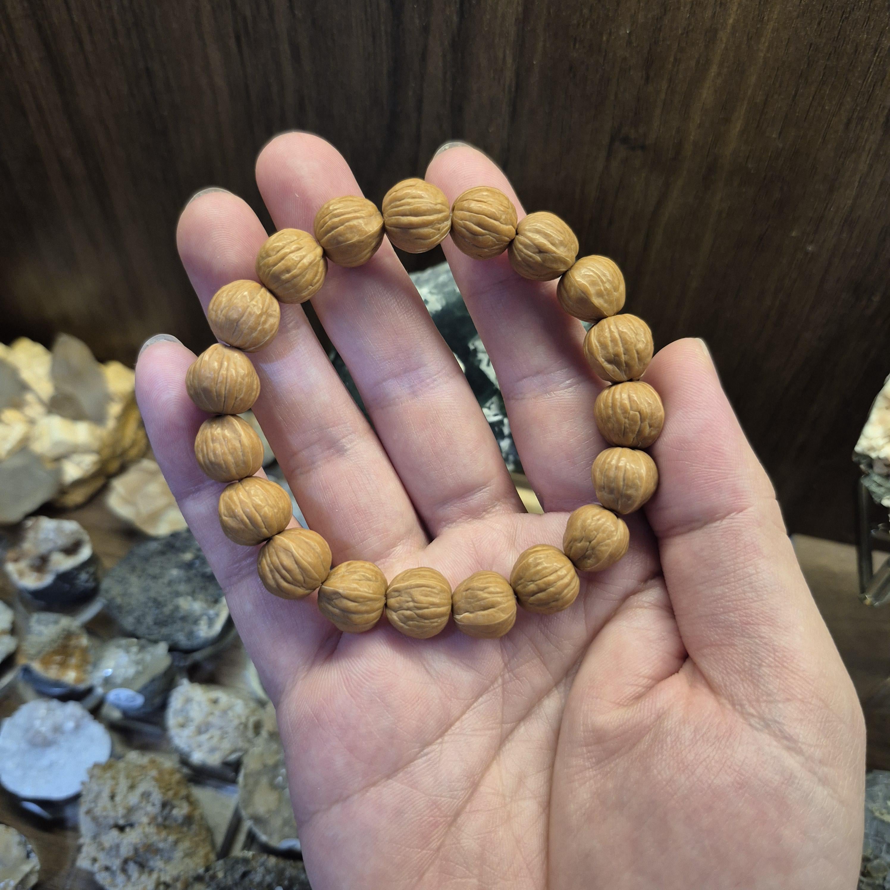 Natural Wenwan Walnut Bead 12mm Bracelet