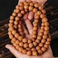 108 Bodhi Seed Mala Beads 14mm, Natural Buddha Eye Bodhi Prayer Necklace, Buddhist Meditation Mala