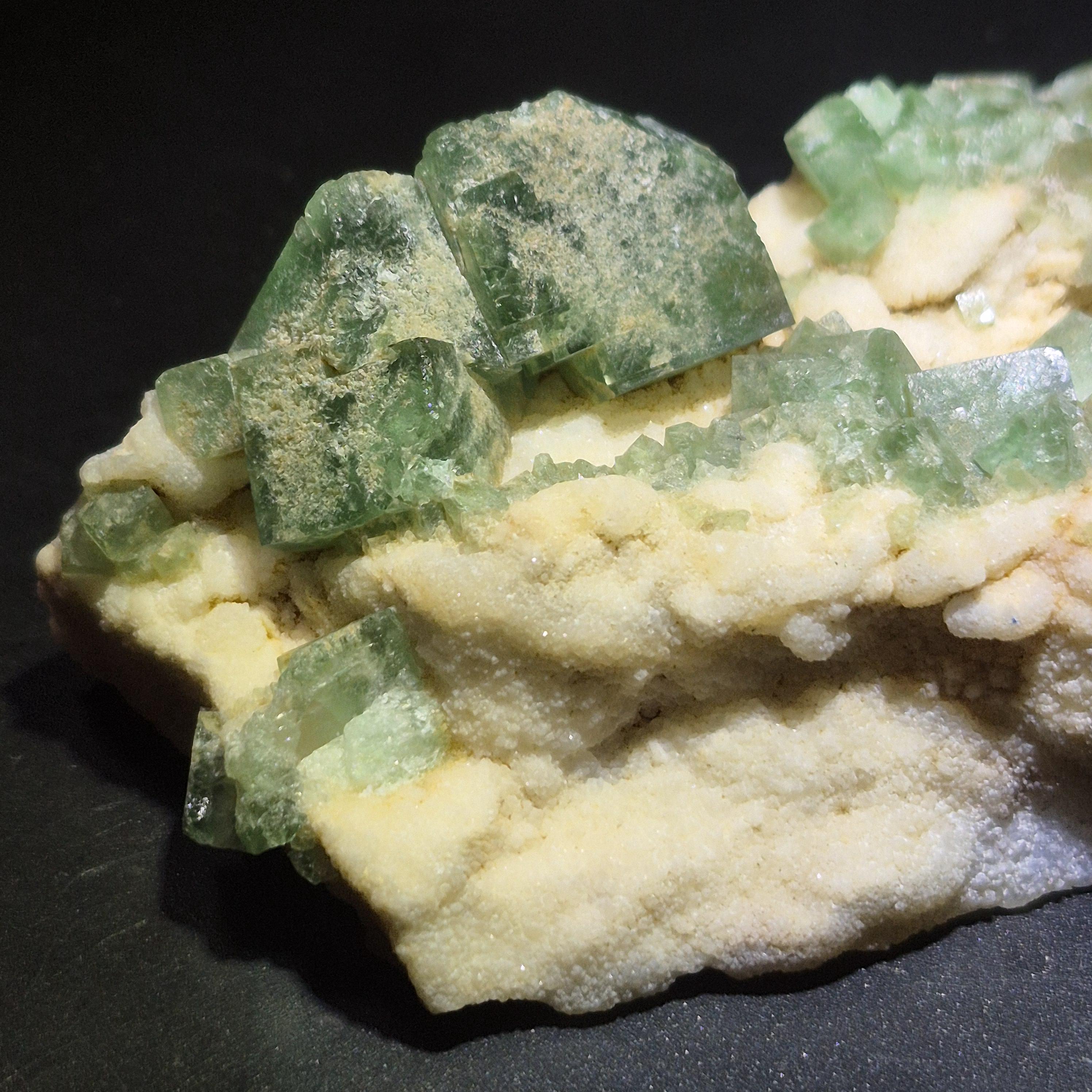 Green Fluorite Slice - Natural Fluorite Crystal Specimen -  Raw Mineral Stone