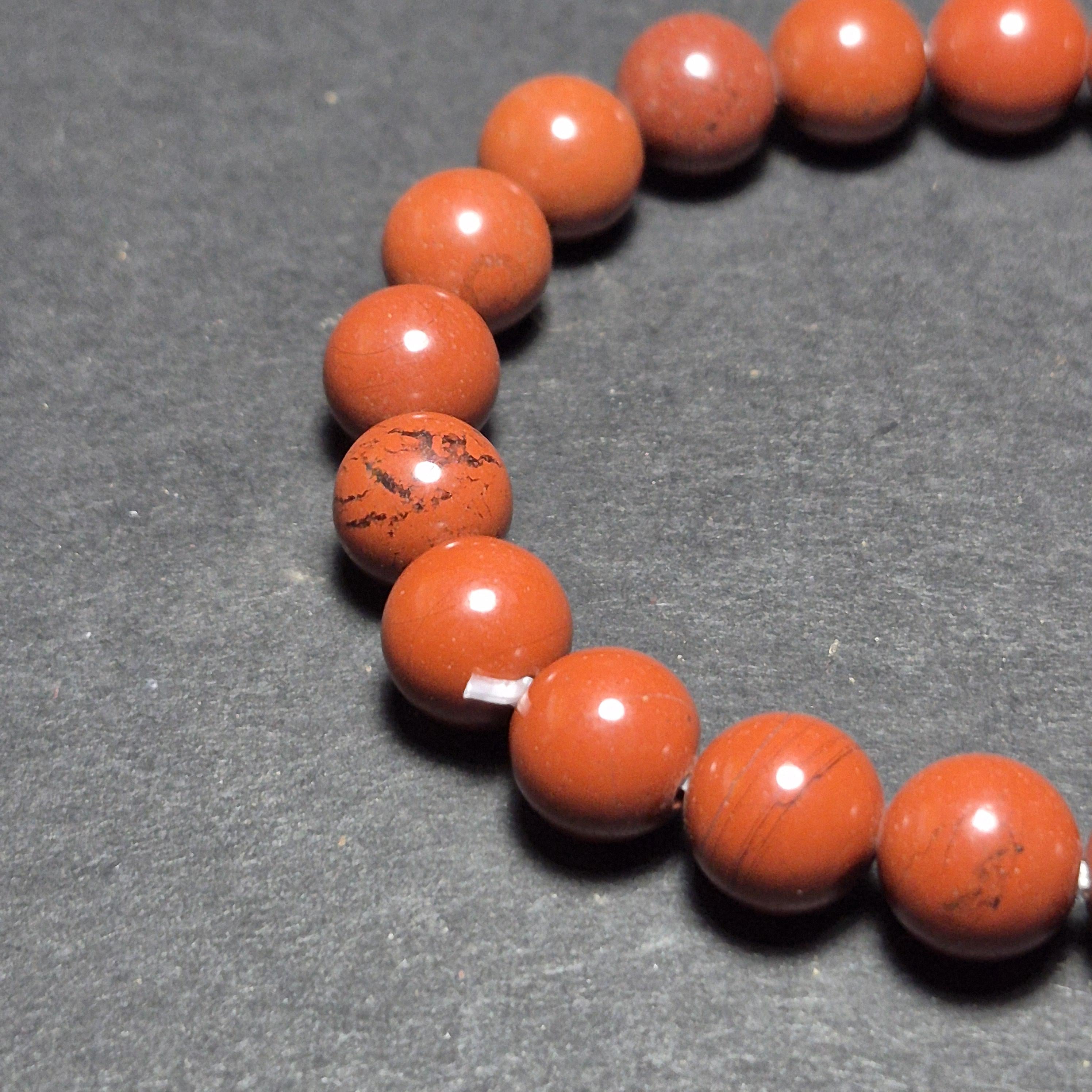 Red Marble Bracelet - Natural Energy Bracelet