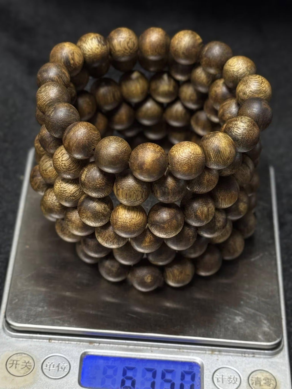 12mm Natural Agarwood Bracelet, Premium Kyara Oud Beads, Sweet Aroma Meditation Jewelry