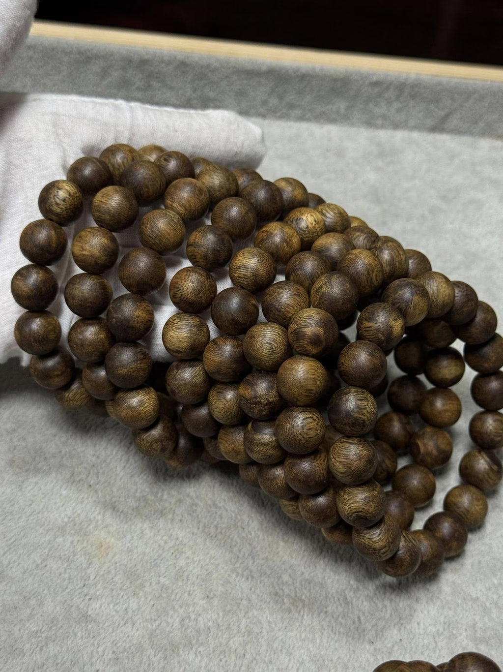 12mm Natural Agarwood Bracelet, Premium Kyara Oud Beads, Sweet Aroma Meditation Jewelry