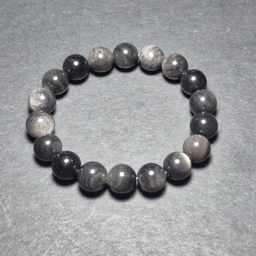 Black Marble Stone Bracelet – Natural Gemstone Beaded Bracelet