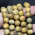 Natural Yellow Jasper Bracelet, Genuine Stone Beads Jewelry,  Handmade Gemstone Energy Bracelet