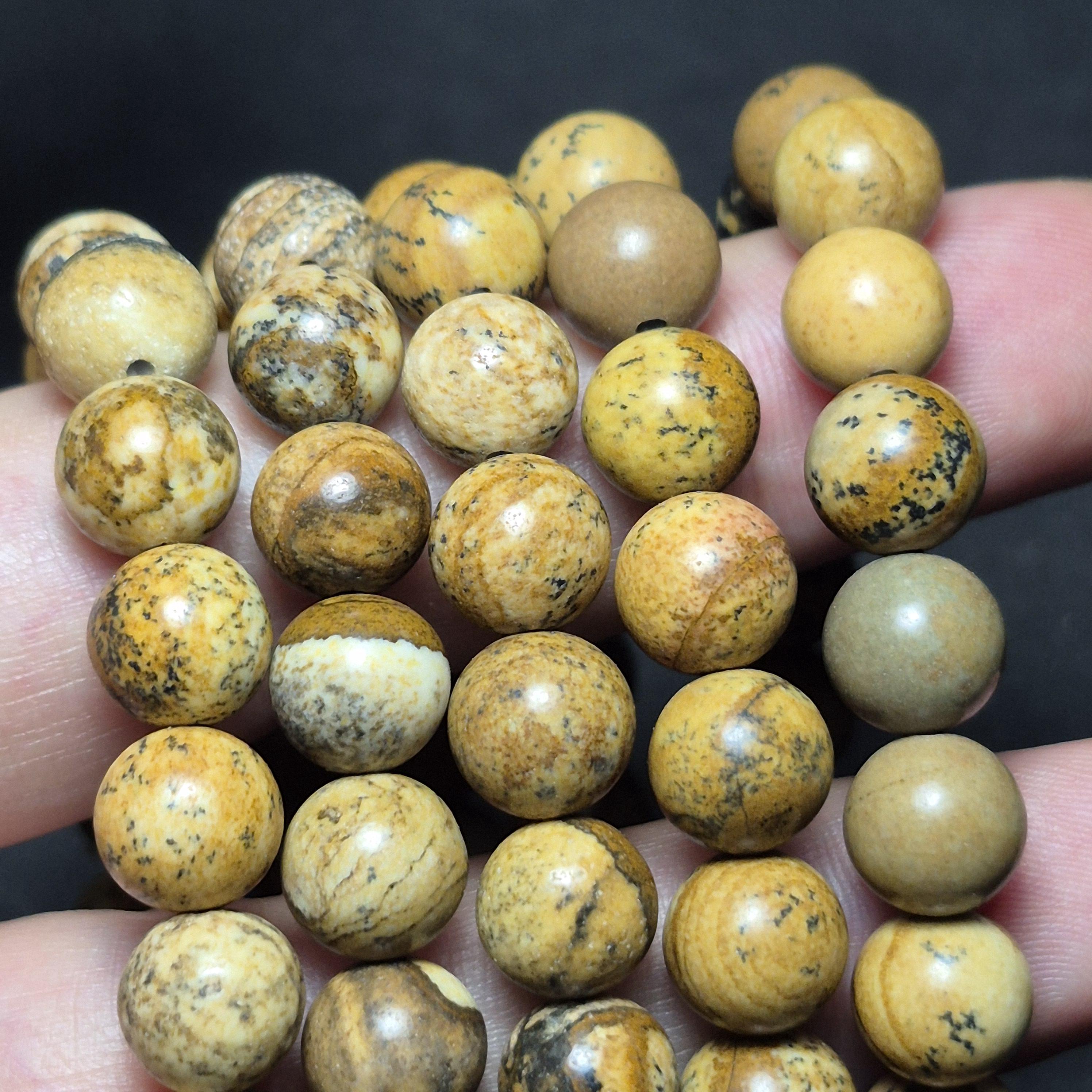 Natural Yellow Jasper Bracelet, Genuine Stone Beads Jewelry,  Handmade Gemstone Energy Bracelet