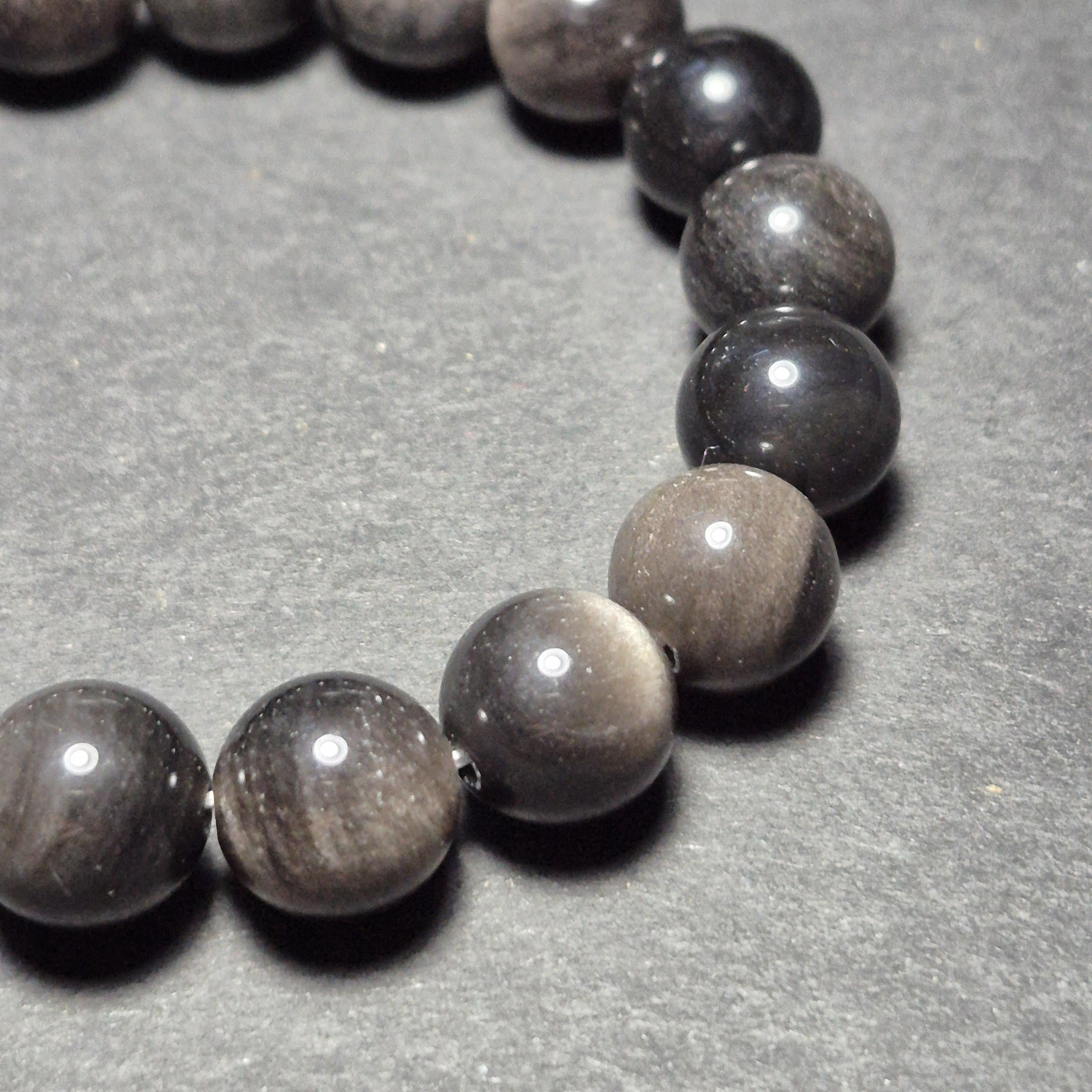Black Marble Stone Bracelet – Natural Gemstone Beaded Bracelet