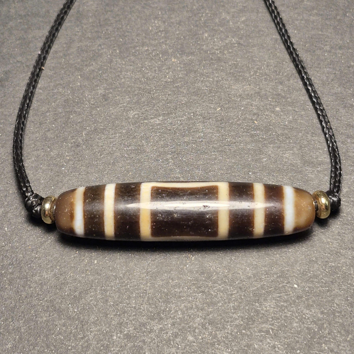 Heaven Earth Tibetan Dzi Bead, Tibet Dzi Talisman, Balance Harmony Protection Amulet