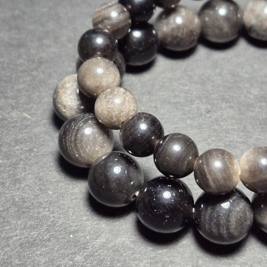 Black Marble Stone Bracelet – Natural Gemstone Beaded Bracelet