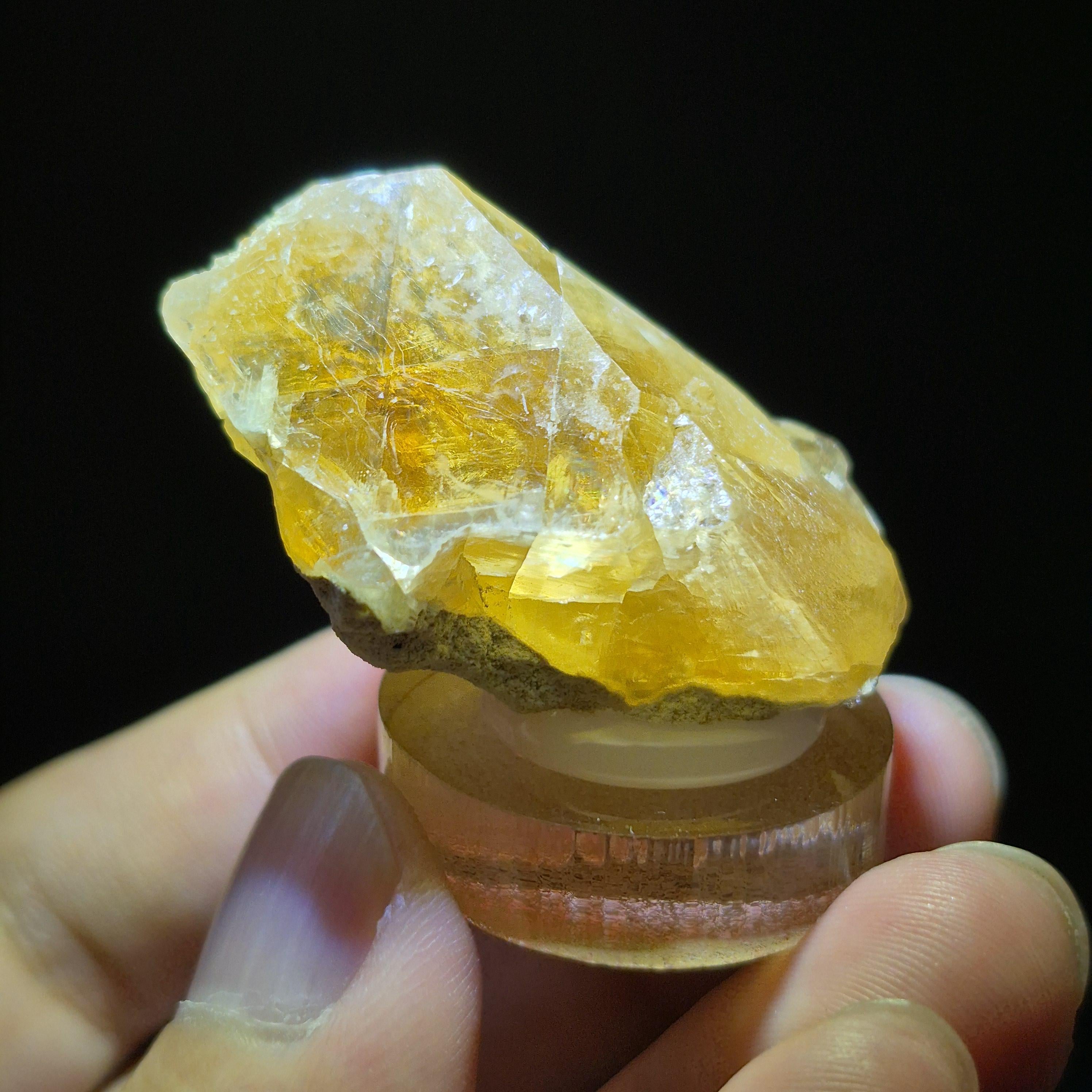 Honey Yellow Calcite Crystal - Joy & Prosperity Crystal  - Natural Raw Calcite