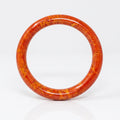 Red Coral Bangle, Custom Wrist Size, Handmade Natural Coral Jewelry