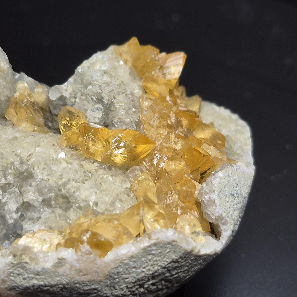 Yellow Honey Calcite Crystal Formation, Natural Gemstone Decor