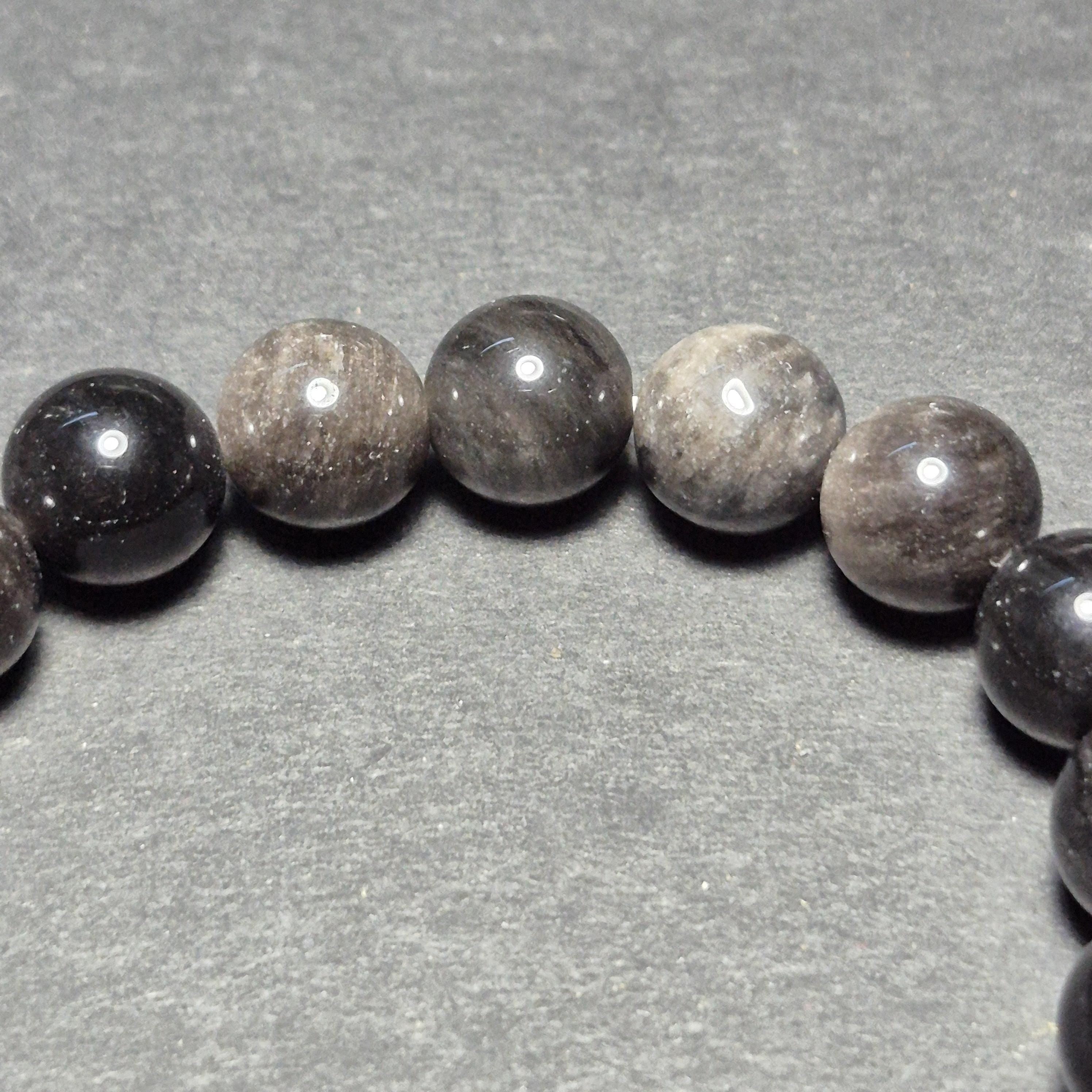 Black Marble Stone Bracelet – Natural Gemstone Beaded Bracelet