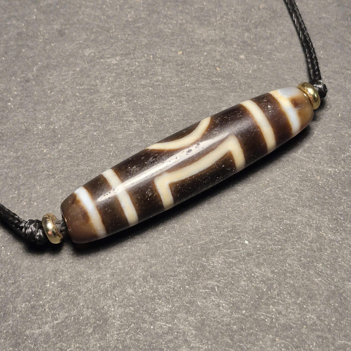 Heaven Earth Tibetan Dzi Bead, Tibet Dzi Talisman, Balance Harmony Protection Amulet