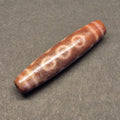 Red Five Eye Tibetan Dzi Bead for Wealth and Protection, Aged Dzi with Ancient Patina