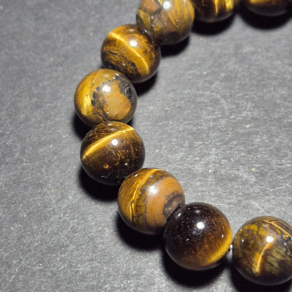 Natural Tiger Eye Stone Bracelet With Polished Beads