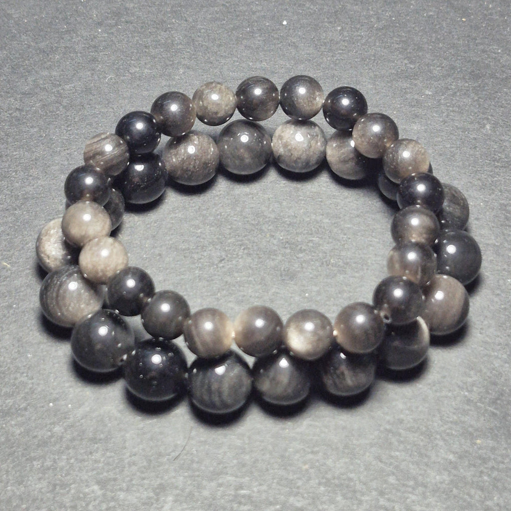 Black Marble Stone Bracelet – Natural Gemstone Beaded Bracelet