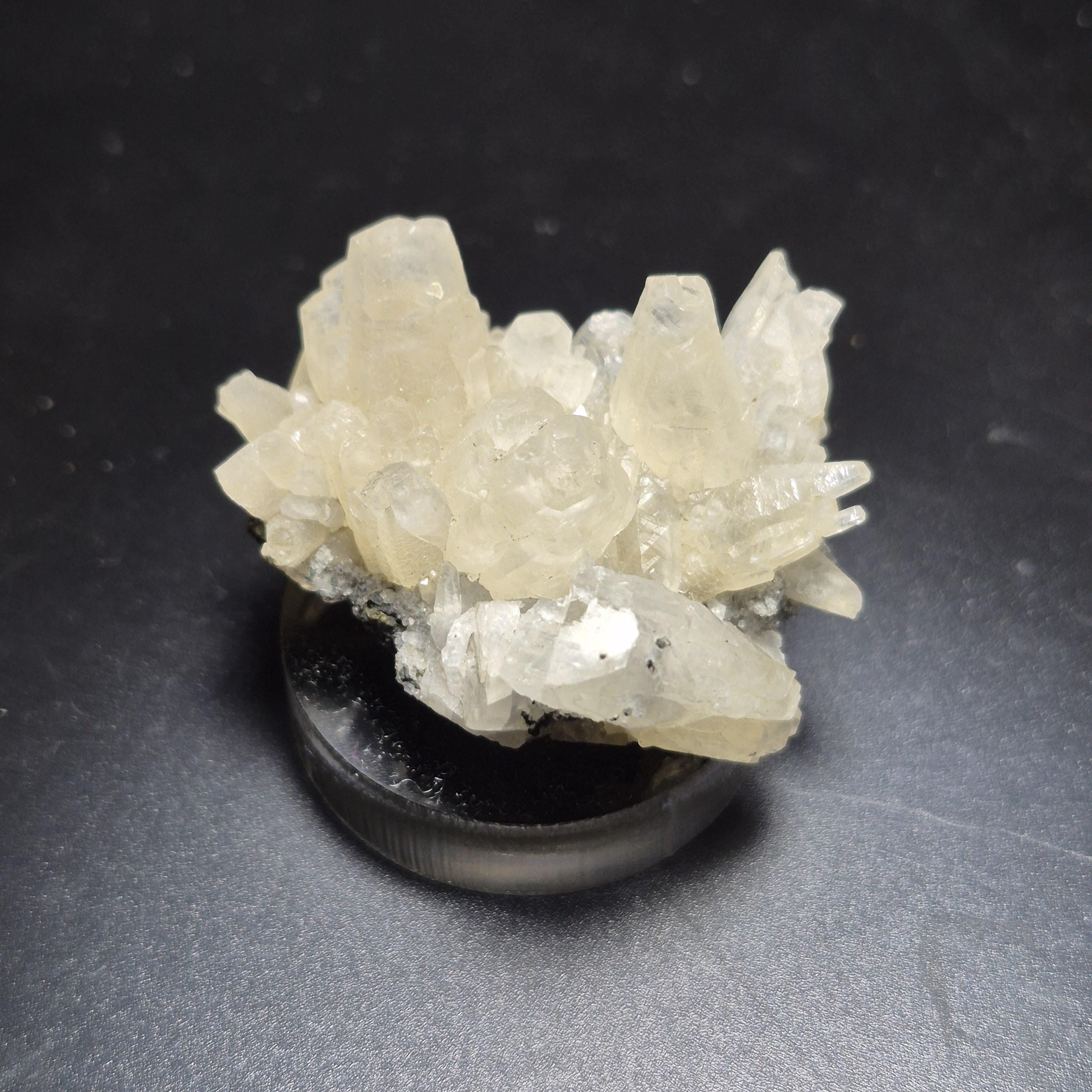 Natural White Calcite – Dogtooth Crystal Formation, Mineral Specimen for Display or Collection