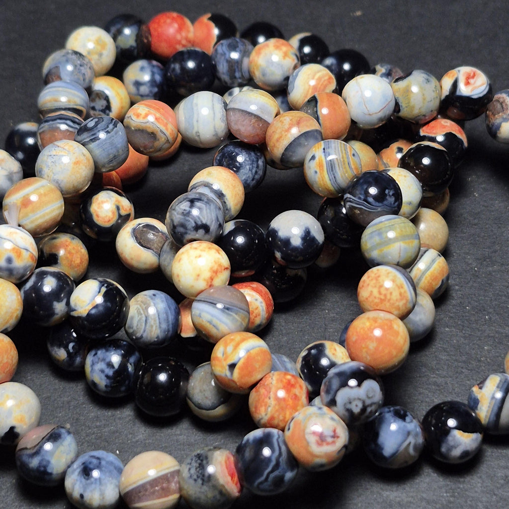 Multicolor Agate Bracelet  - Natural Agate Beads  - Boho Beaded Bracelet