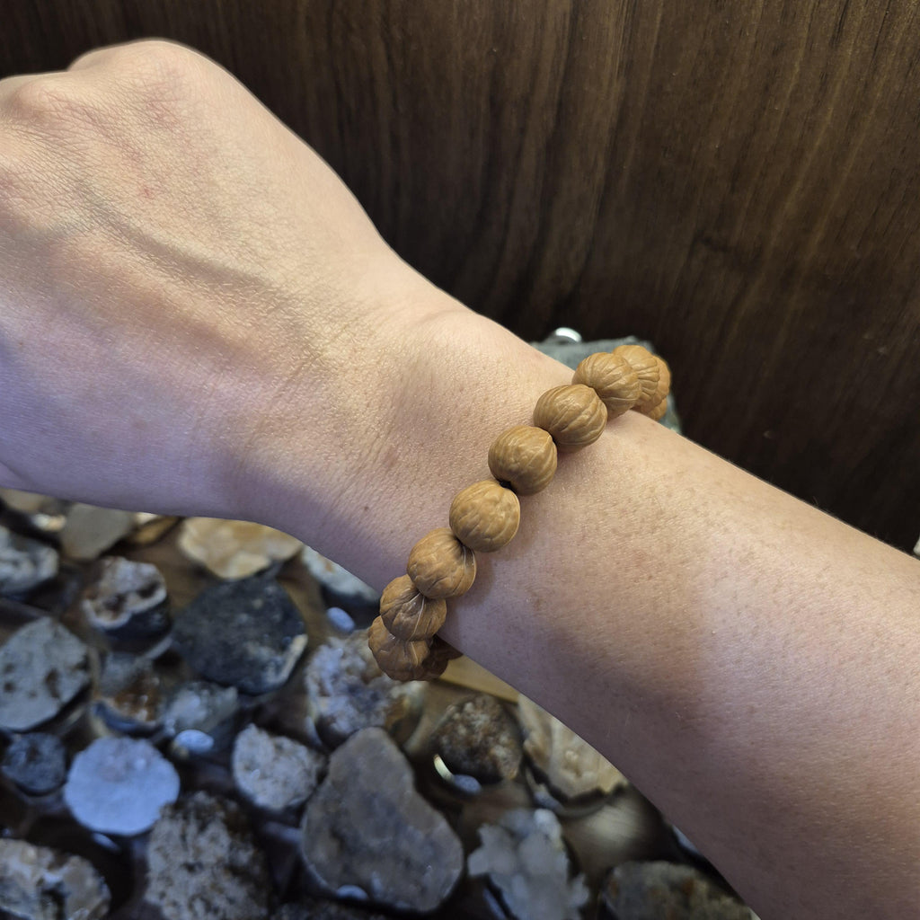 Natural Wenwan Walnut Bead 12mm Bracelet