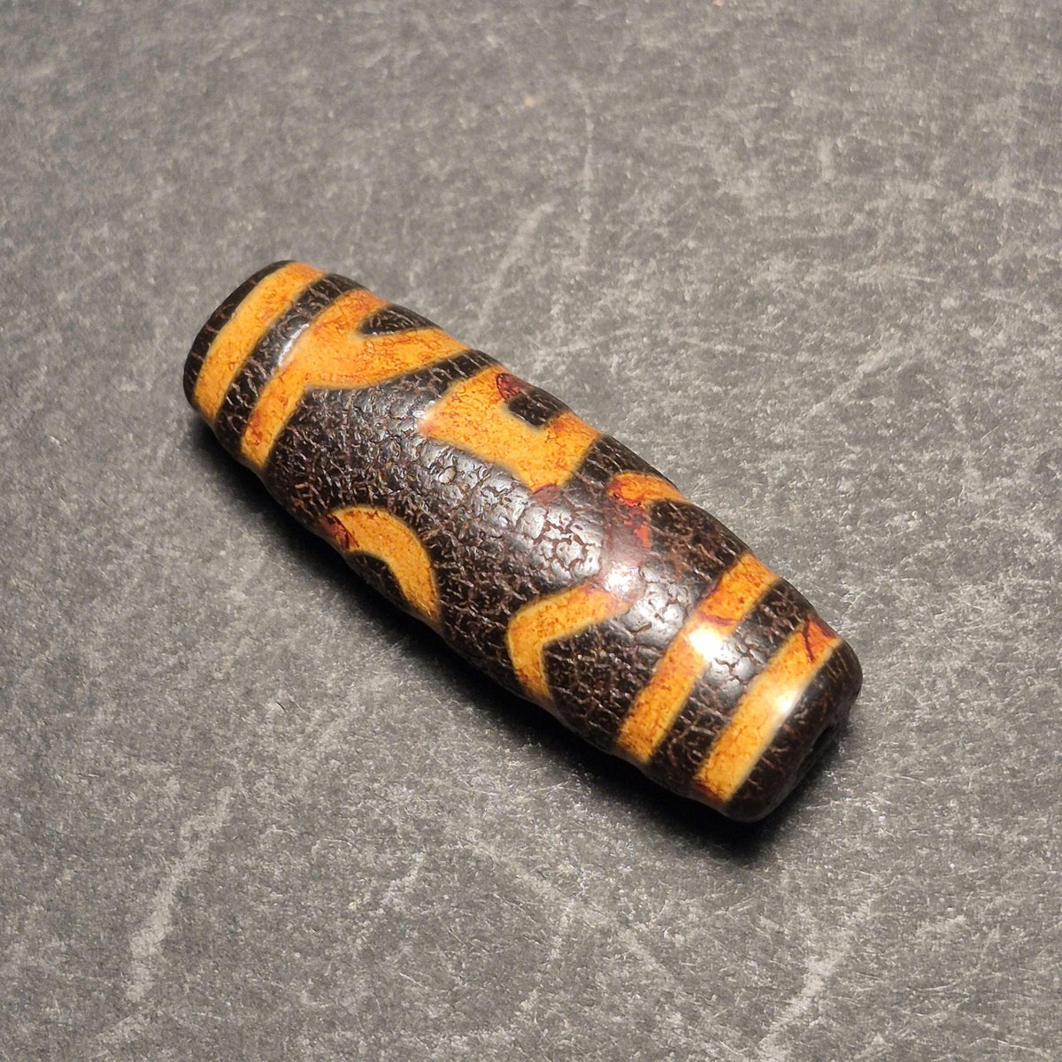 Tibet 1 Eye Dzi Bead, Weathered One Eye Dzi, Wisdom Protection Amulet