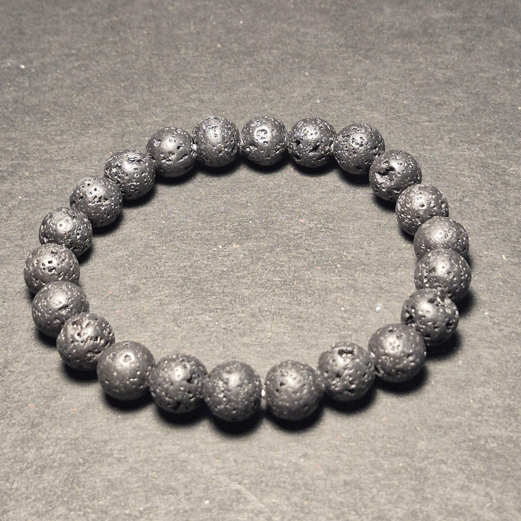 Black Lava Stone Bracelet – Natural Volcanic Bead Jewelry