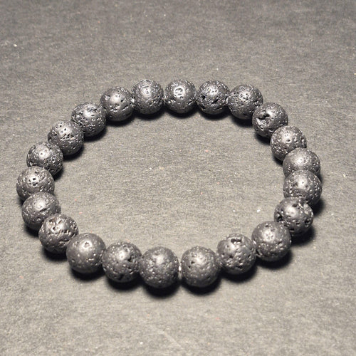 Black Lava Stone Bracelet – Natural Volcanic Bead Jewelry