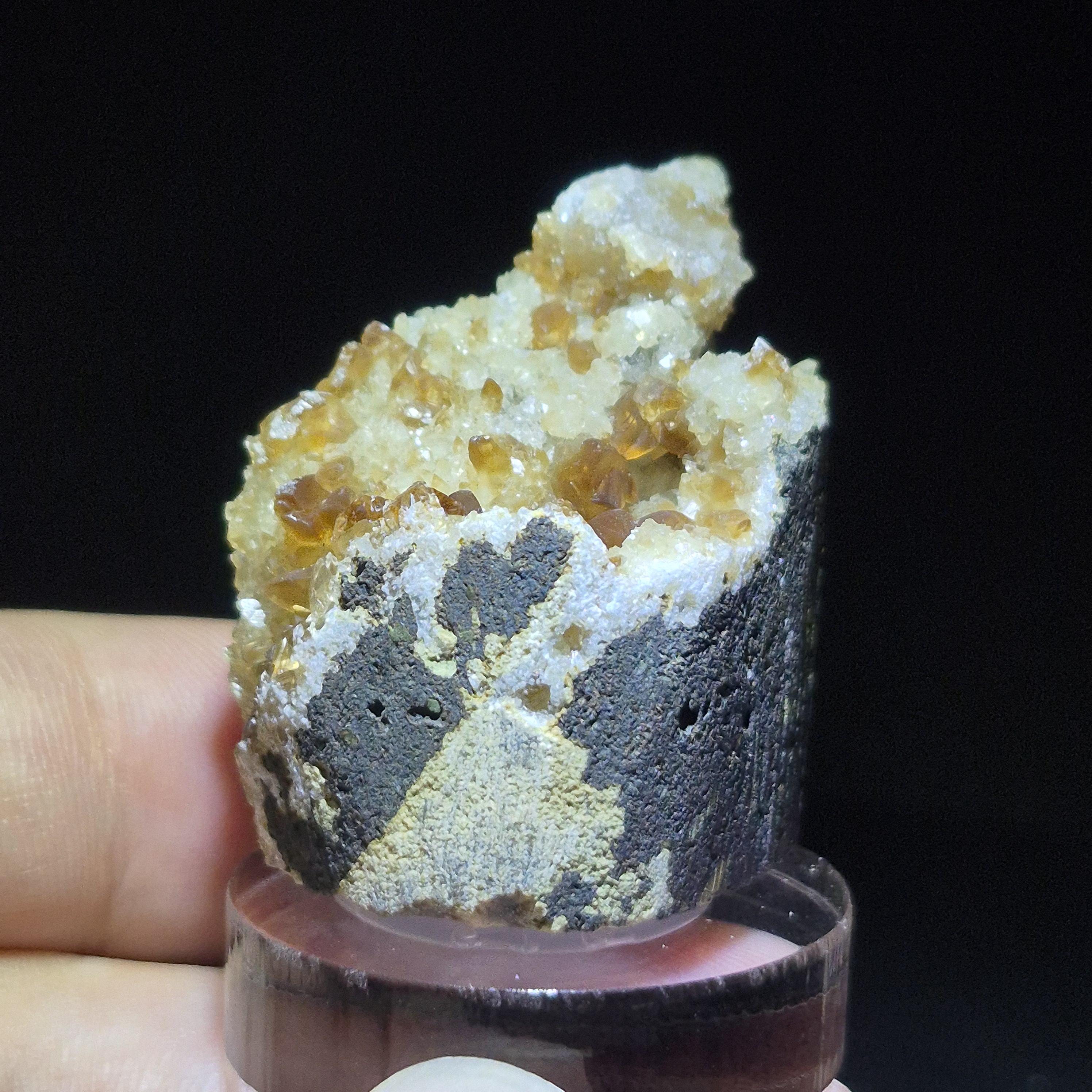 Honey Calcite Crystal Cluster, Raw Calcite Stone for Mineral Collection