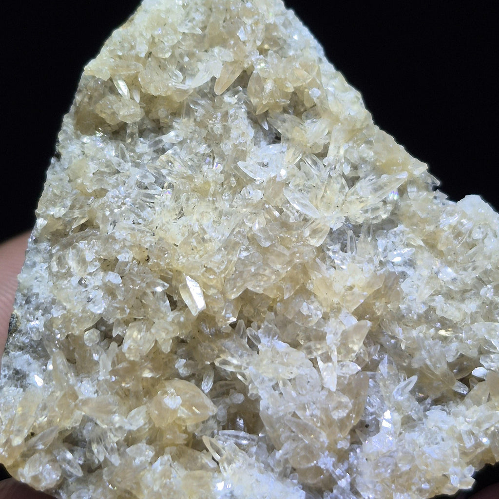 Natural Yellow Calcite Drusy Cluster - Sparkling Crystal Specimen - Raw Mineral for Collectors