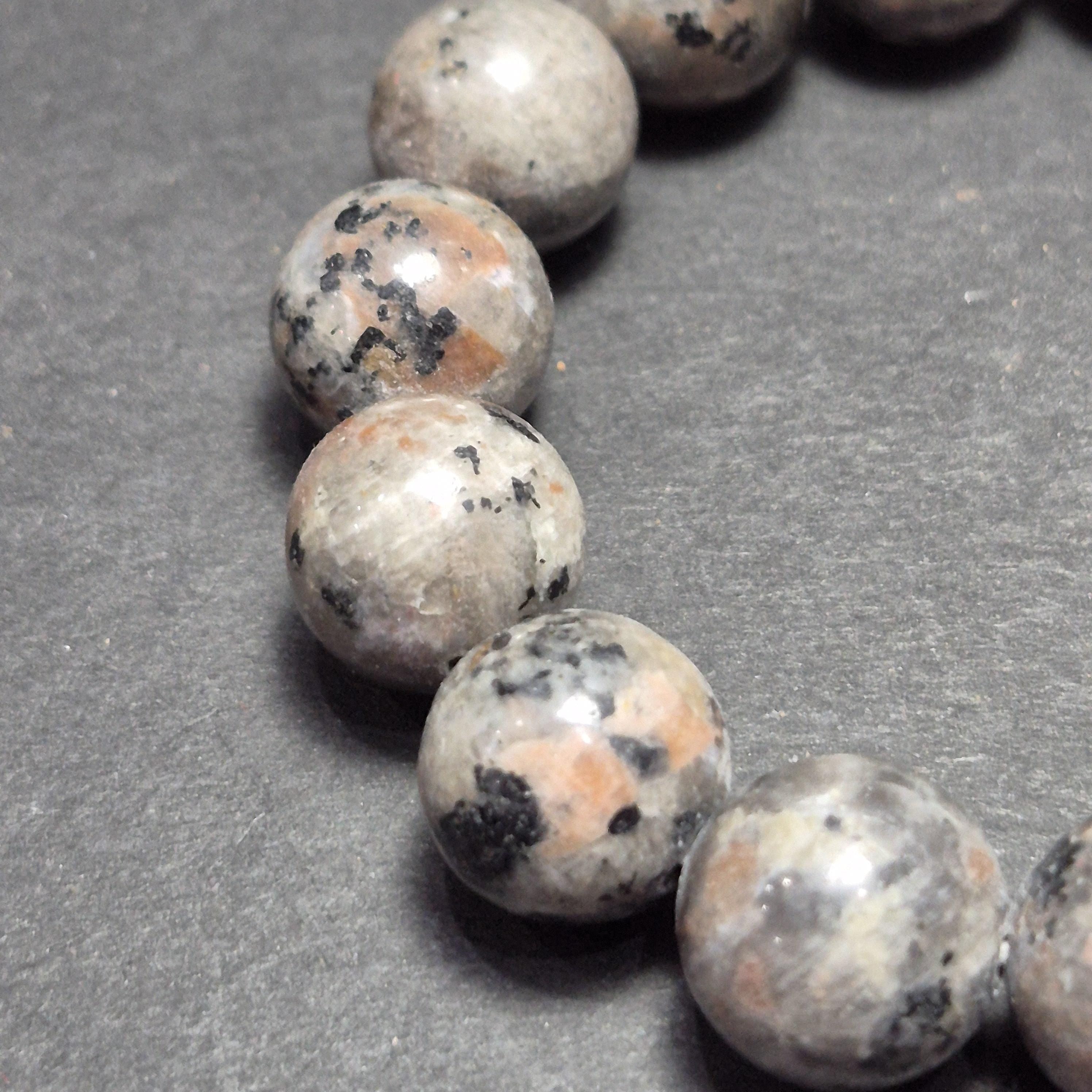 Fluorescent Stone Bracelet – Natural UV Reactive Gemstone Beads – Handmade Stretch Bracelet