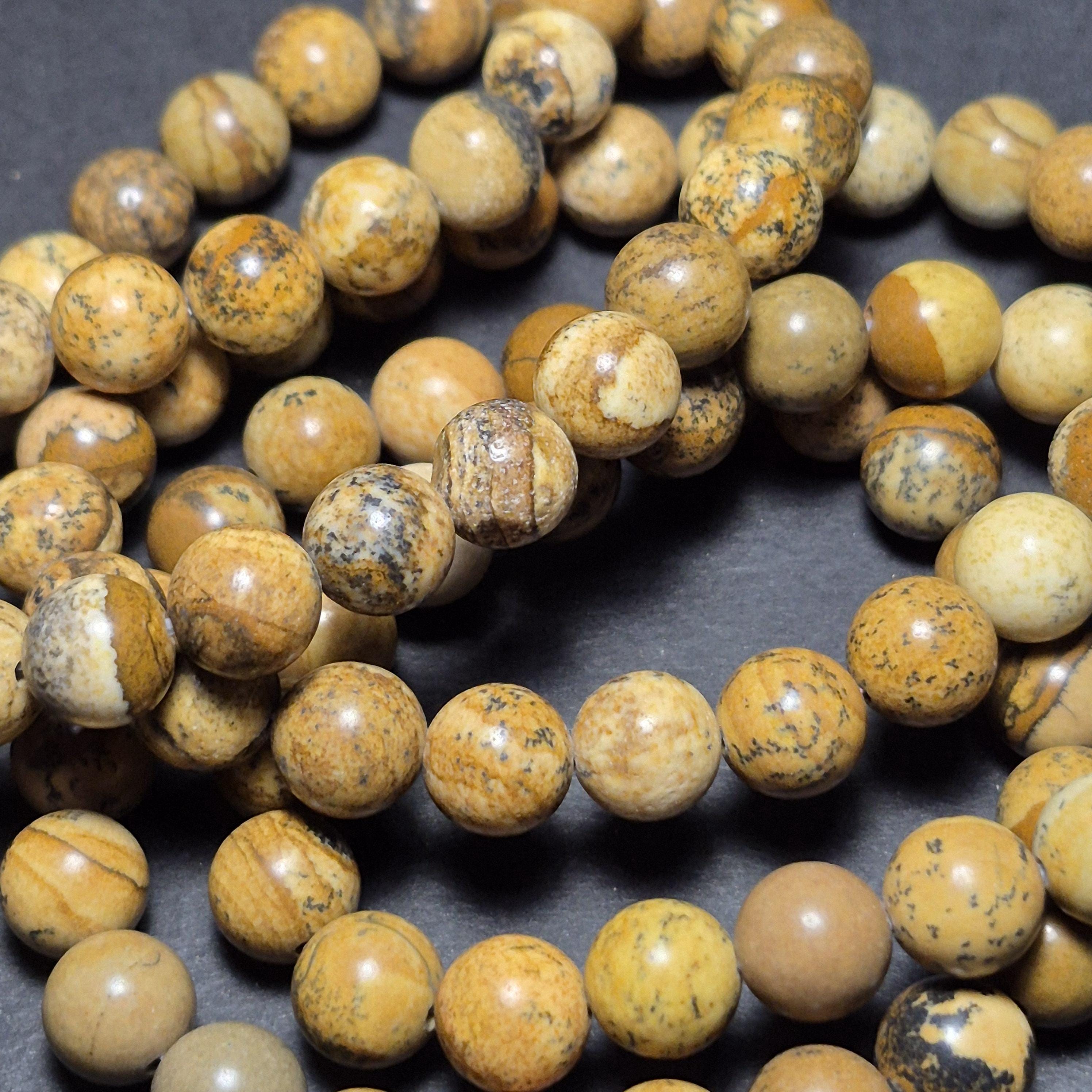 Natural Yellow Jasper Bracelet, Genuine Stone Beads Jewelry,  Handmade Gemstone Energy Bracelet
