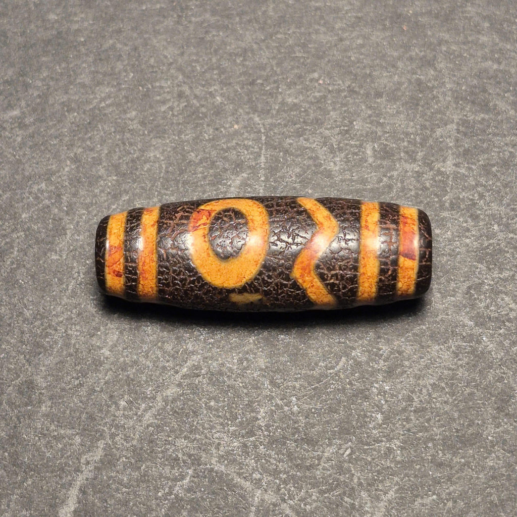 Tibet 1 Eye Dzi Bead, Weathered One Eye Dzi, Wisdom Protection Amulet