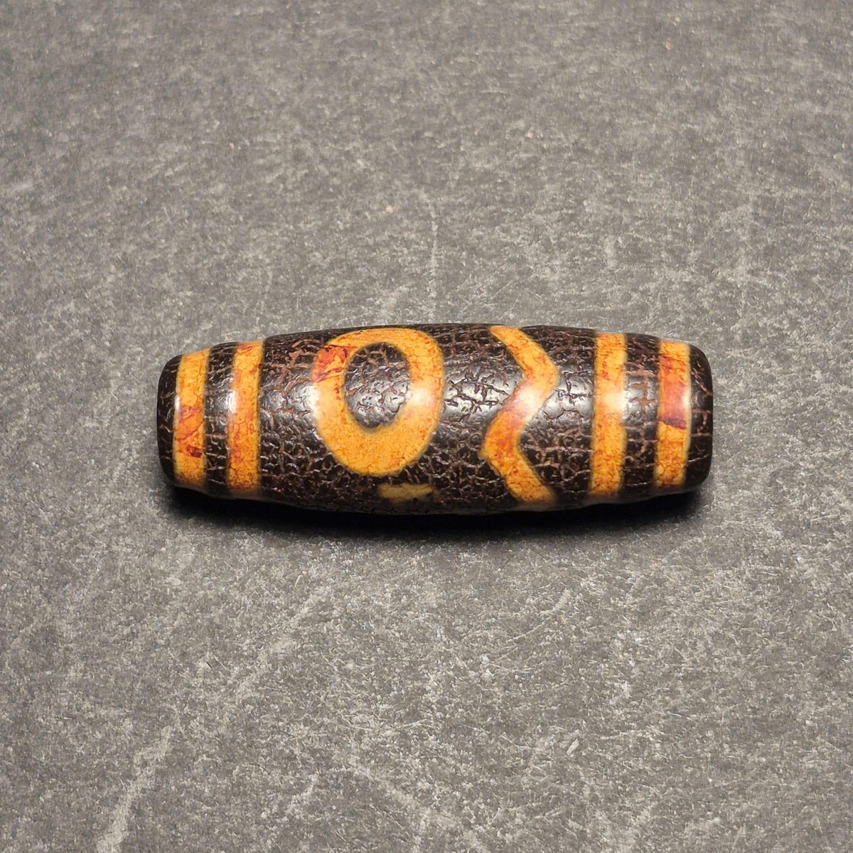 Tibet 1 Eye Dzi Bead, Weathered One Eye Dzi, Wisdom Protection Amulet