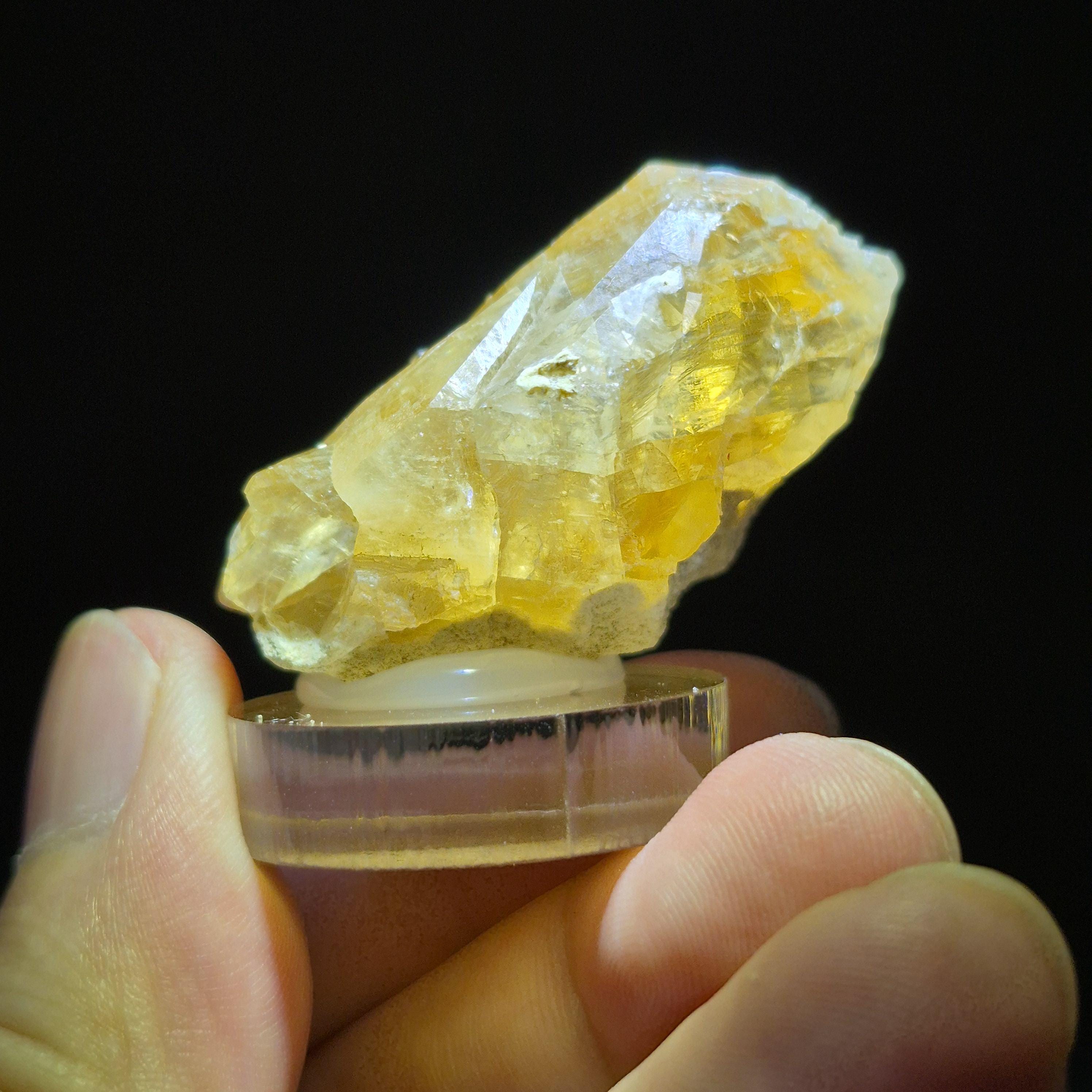 Honey Yellow Calcite Crystal - Joy & Prosperity Crystal  - Natural Raw Calcite