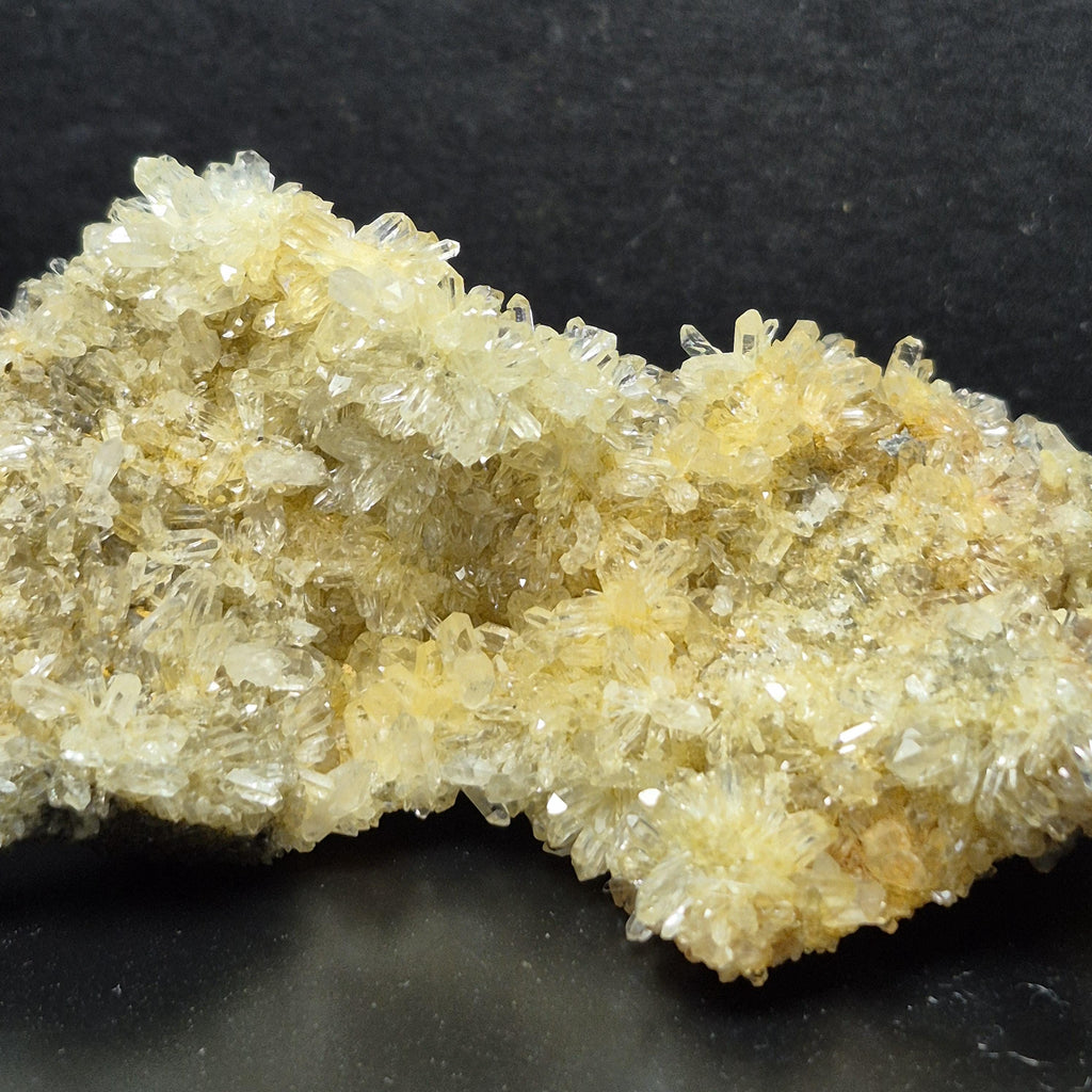 Yellow Quartz Crystal Cluster, Natural Quartz Mineral Specimen, Sparkling Stone for Collection