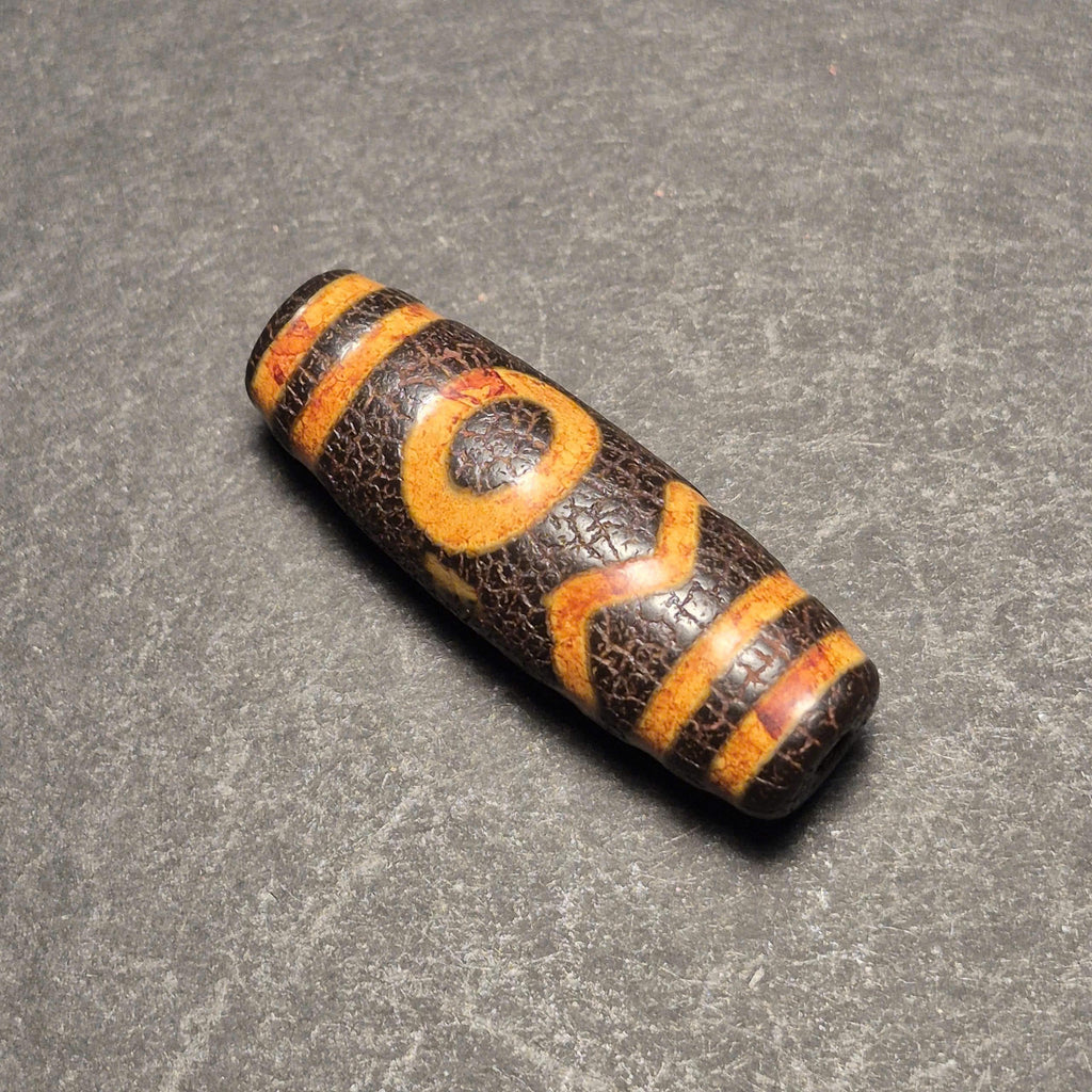 Tibet 1 Eye Dzi Bead, Weathered One Eye Dzi, Wisdom Protection Amulet