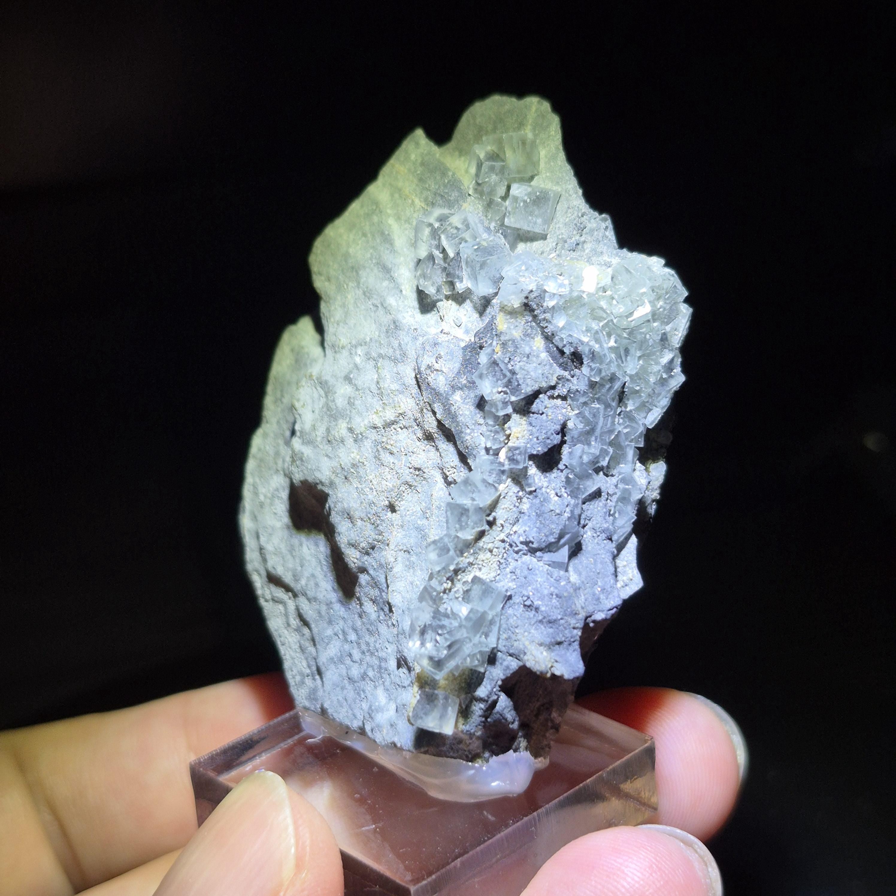 Raw Fluorite Crystal Cluster, Natural Mineral Specimen for Home Decor