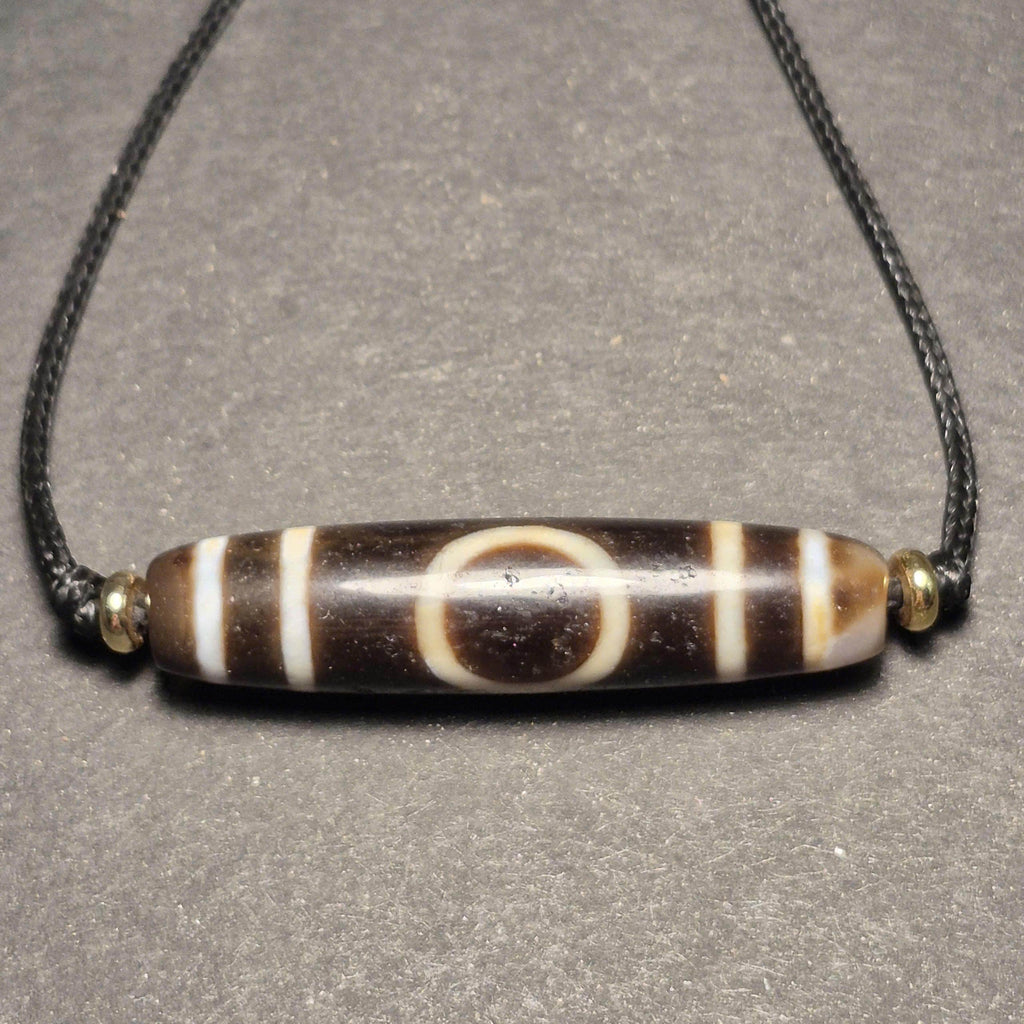 Heaven Earth Tibetan Dzi Bead, Tibet Dzi Talisman, Balance Harmony Protection Amulet