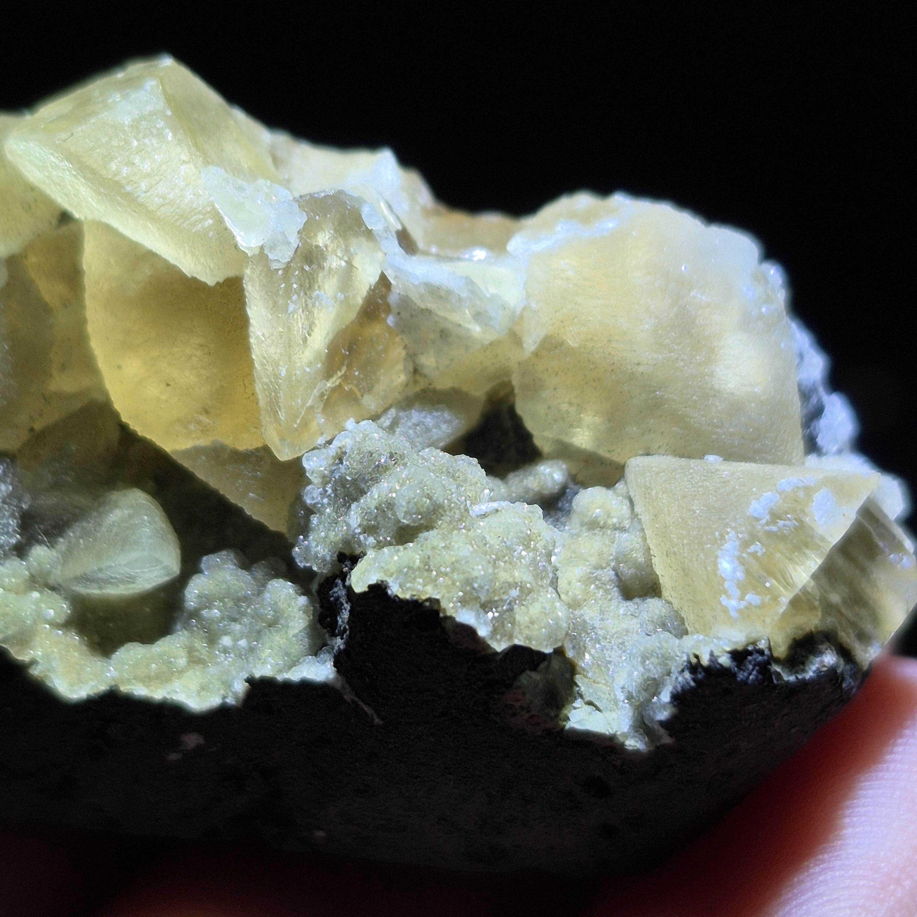 Golden Calcite Crystal on Matrix – Natural Mineral Specimen