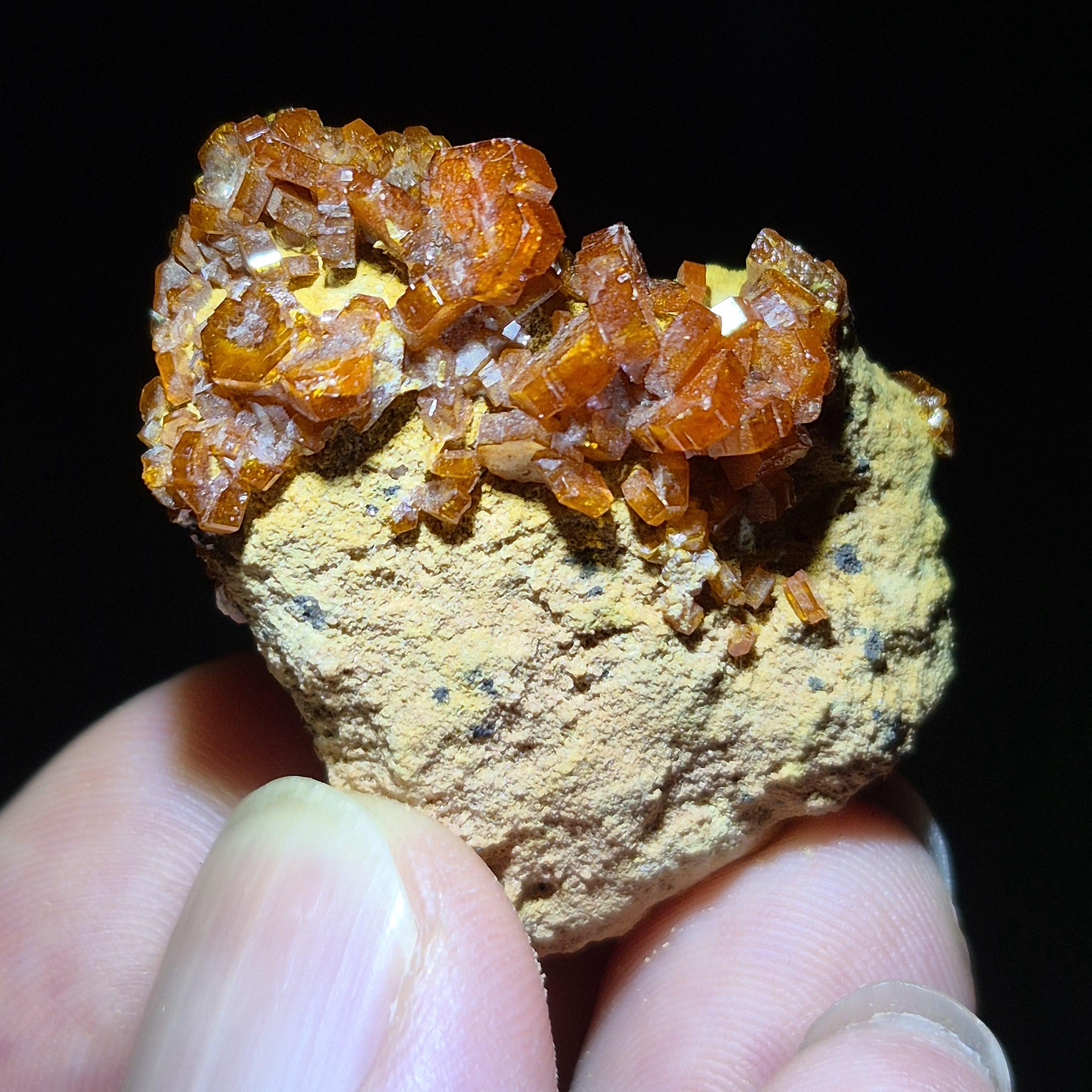 Red Vanadinite Crystal Cluster on Matrix – Natural Mineral Specimen for Collectors and Display
