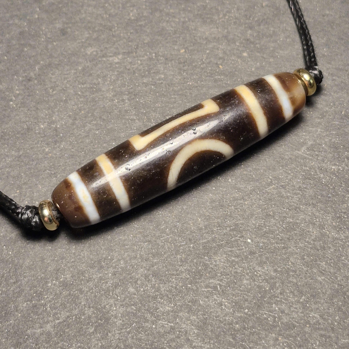 Heaven Earth Tibetan Dzi Bead, Tibet Dzi Talisman, Balance Harmony Protection Amulet