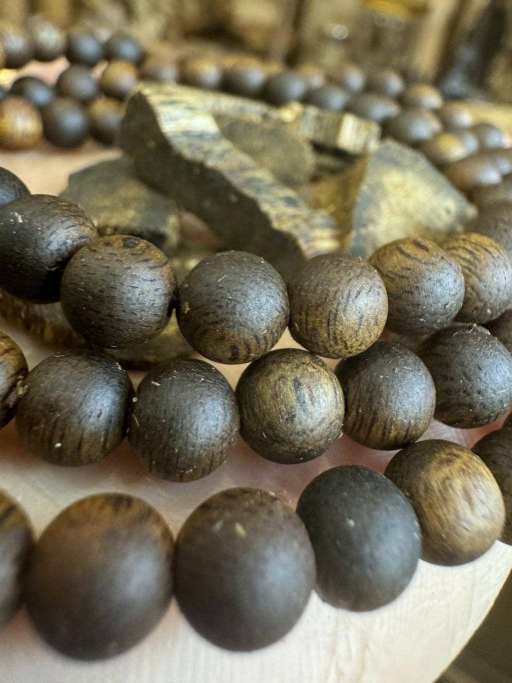 108 Bead 6mm Kyara Agarwood Mala, High Quality 108 Bead OUD Mala Prayer