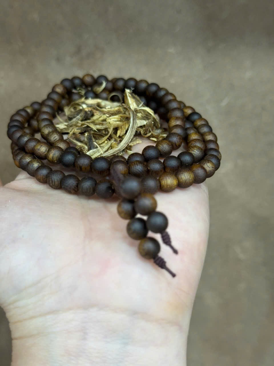 108 Bead 6mm Kyara Agarwood Mala, High Quality 108 Bead OUD Mala Prayer