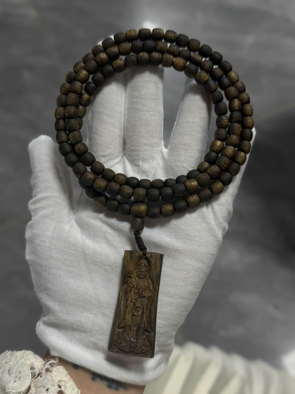 Agarwood Prayer Mala of Avalokiteshvara Bodhisattva, 6mm Kyara Agarwood Mala, High Quality 108 Bead OUD