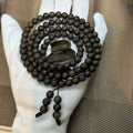 Sinking Kyara 108 6mm Bead Prayer Mala, High Oil Content, Strong And Deep Aroma