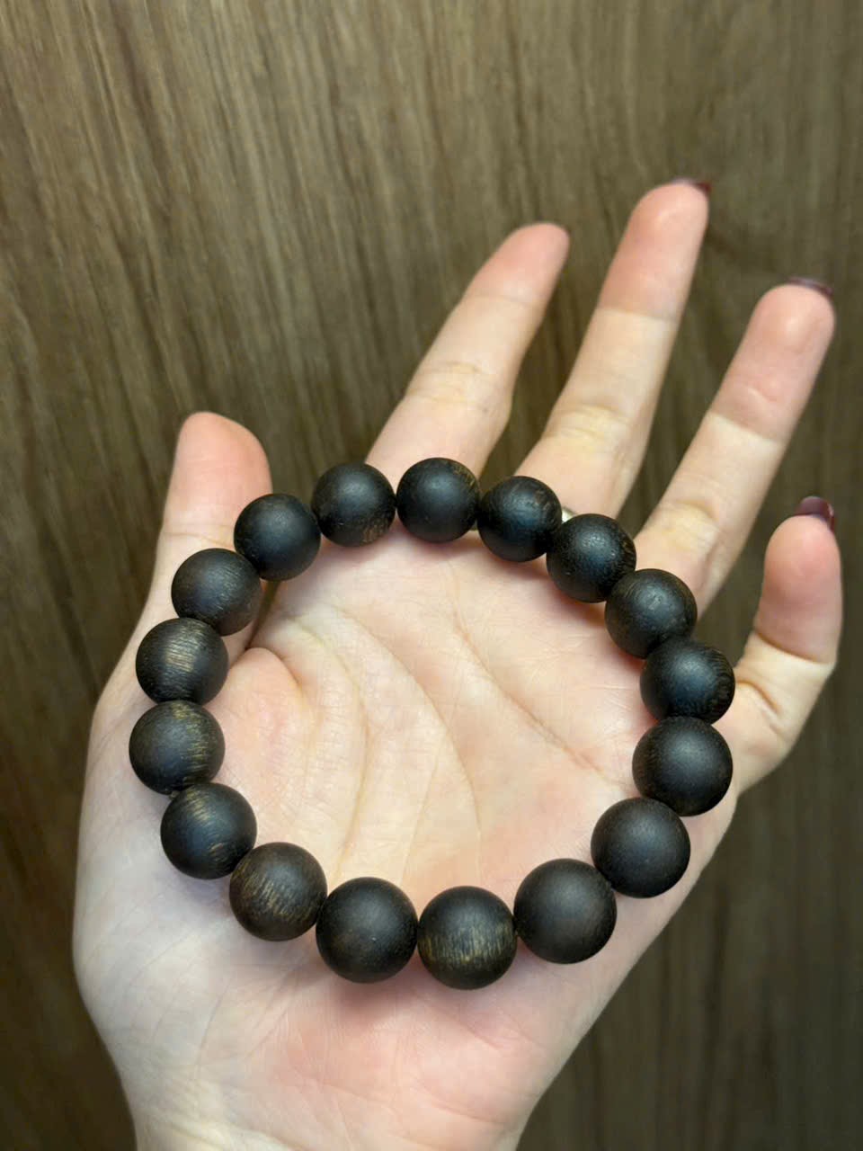 Natural Kyara Agarwood 10mm Bead Bracelet, High-Grade Sinking Oud Wood, Luxury Fragrant Buddhist Mala