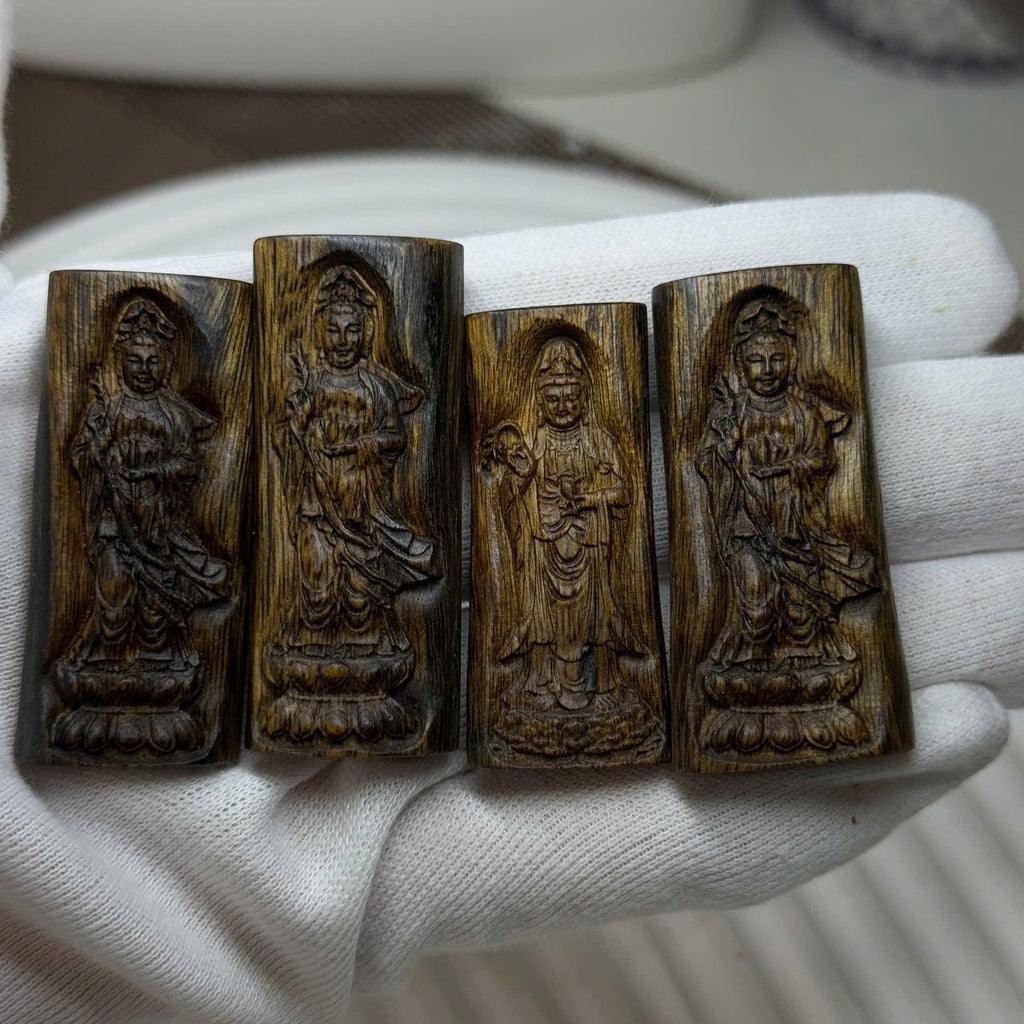 High Quality Kyara Agarwood Guanyin Bodhisattva Pendant, Display Or Make Necklace