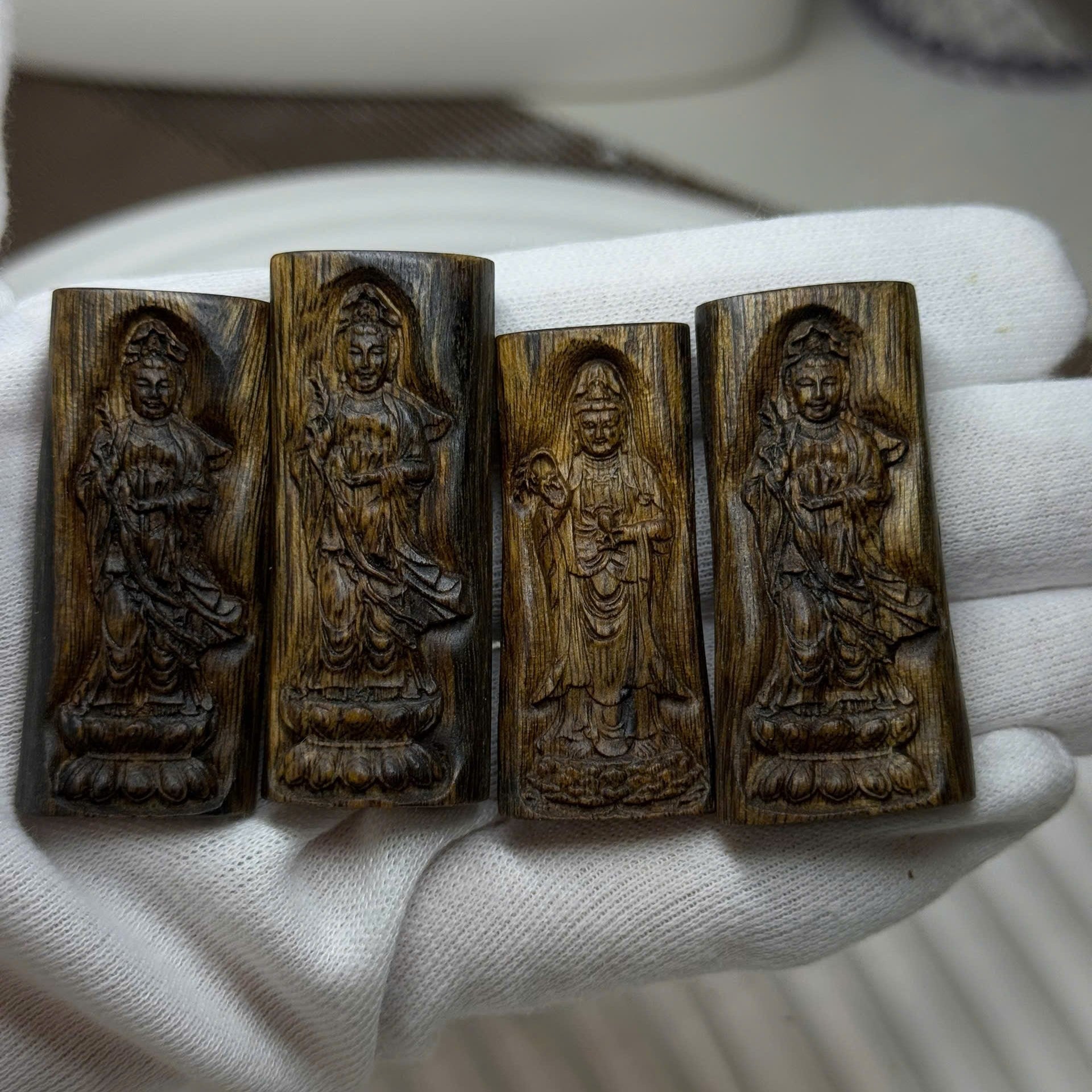 High Quality Kyara Agarwood Guanyin Bodhisattva Pendant, Display Or Make Necklace