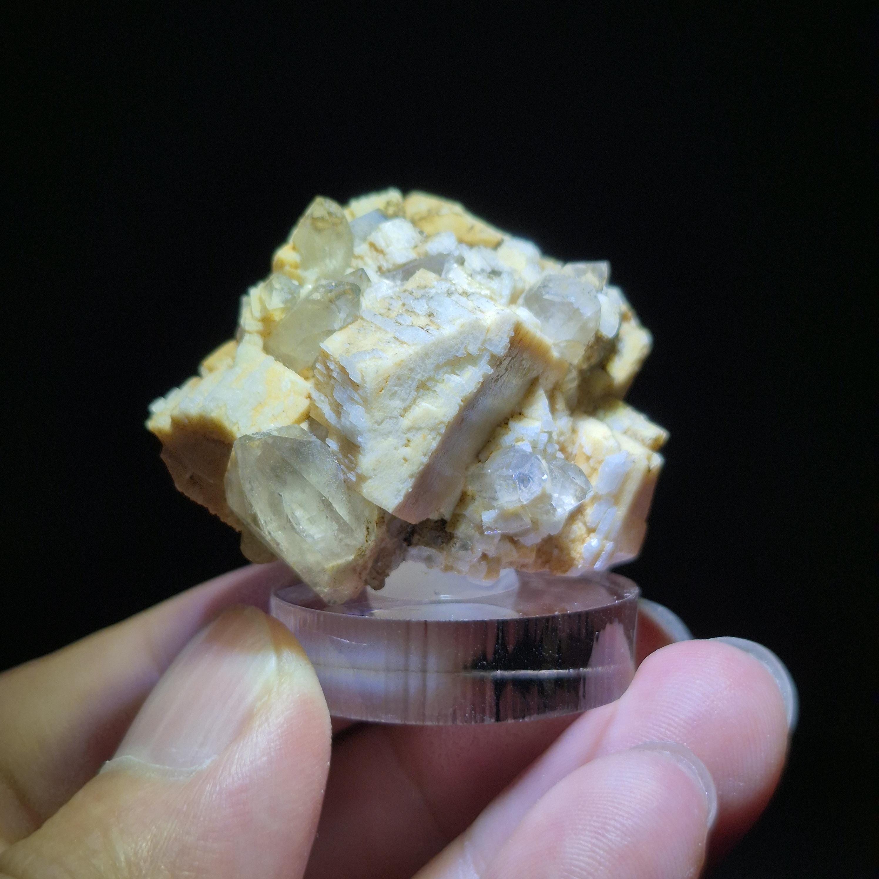 Quartz Orthoclase Feldspar Specimen – Mini Crystal Cluster for Collectors