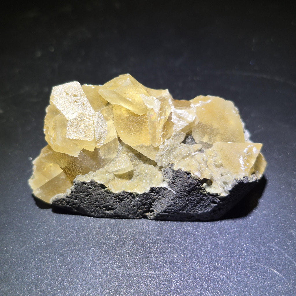 Golden Calcite Crystal on Matrix – Natural Mineral Specimen