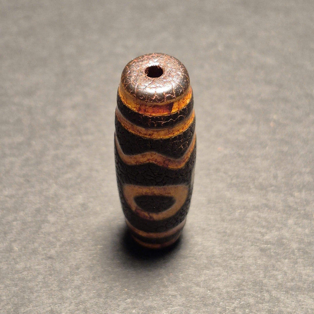 Tibet 1 Eye Dzi Bead, Weathered One Eye Dzi, Wisdom Protection Amulet